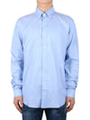 Oxford Button Down Long Sleeve Shirt Blue - MAISON MARGIELA - 2