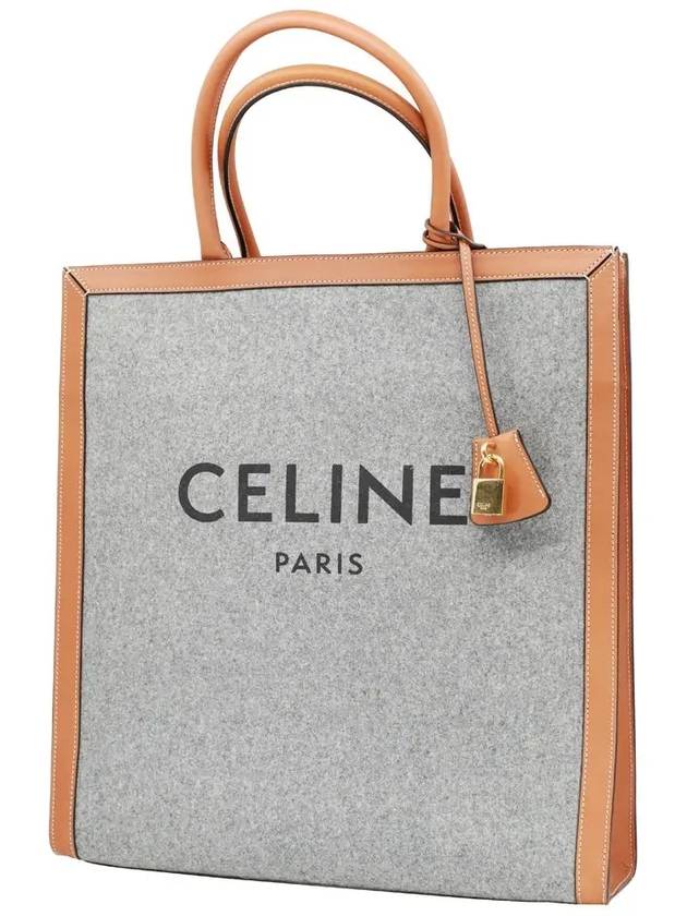 Cabas Vertical Tote Bag Grey - CELINE - BALAAN 5