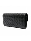 Intrecciato Chain Long Wallet Black - BOTTEGA VENETA - BALAAN 3