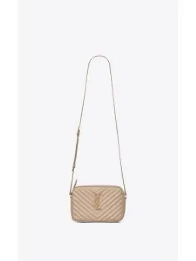 Lou Logo Quilting Cross Bag Beige - SAINT LAURENT - BALAAN 2