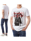 Red Logo Runway Graphic Print Short Sleeve T-Shirt White - ALEXANDER MCQUEEN - BALAAN.