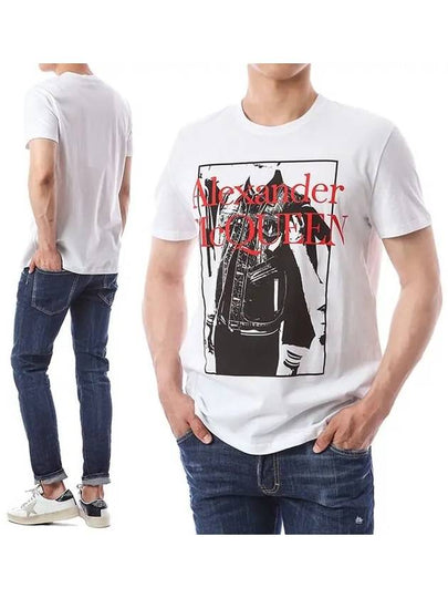 Logo Runway Graphic Print Short Sleeve T-shirt White - ALEXANDER MCQUEEN - BALAAN 2