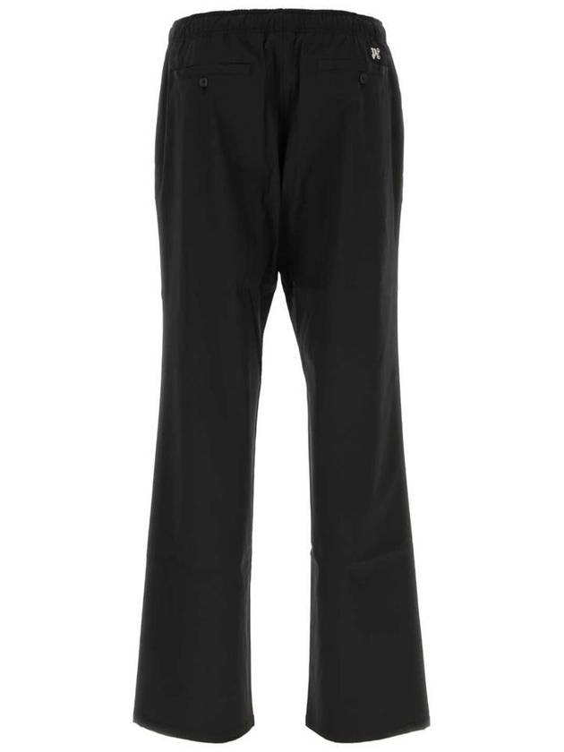 Embroidered Logo Drawstring Straight Pants Black - PALM ANGELS - BALAAN 3