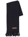 Wool Fringe Scarf Black - ACNE STUDIOS - BALAAN 4