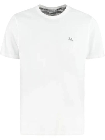 Men's Logo Back Print Short Sleeve T-Shirt White - CP COMPANY - BALAAN 1