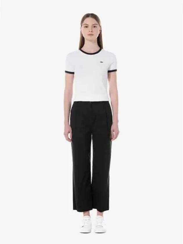 Women s semi wide one tuck pants HF915E 54G 031 Domestic product GQ2N24032074911 - LACOSTE - BALAAN 1