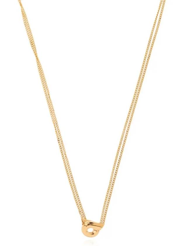 Layered Brass Necklace Gold - SALVATORE FERRAGAMO - BALAAN 3