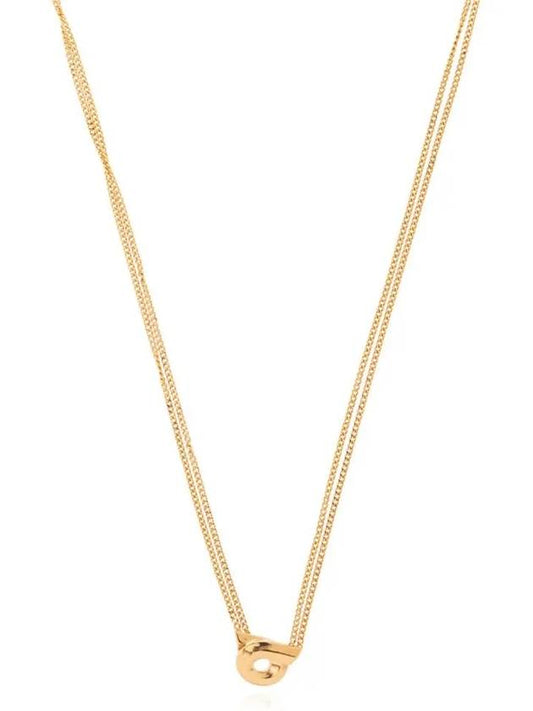 Layered Brass Necklace Gold - SALVATORE FERRAGAMO - BALAAN 2