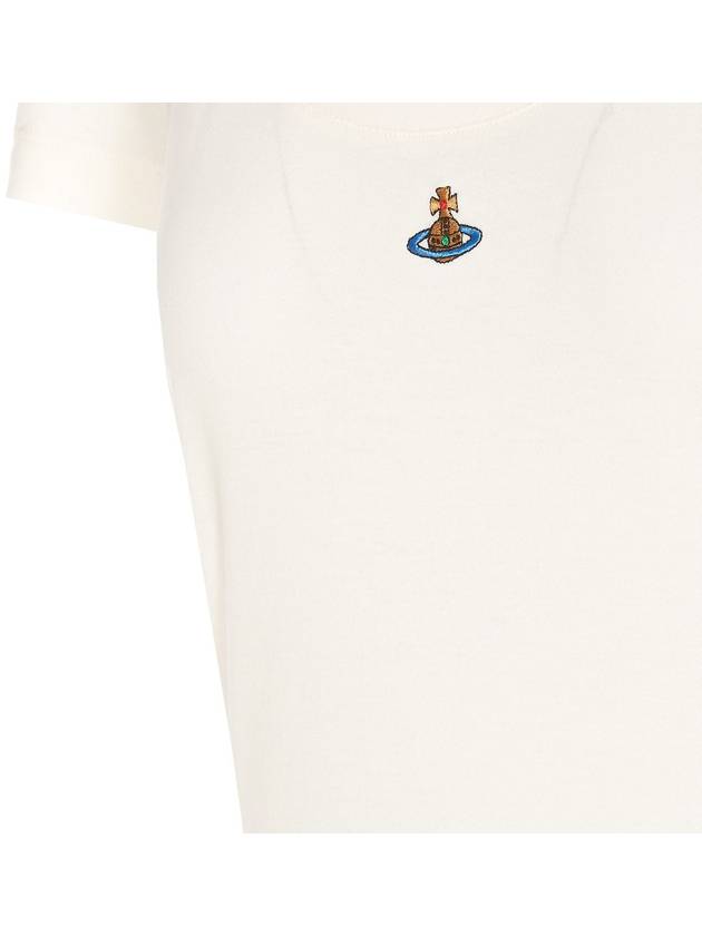 ORB Lollo Short Sleeve T-Shirt White - VIVIENNE WESTWOOD - BALAAN 4