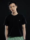 Unisex Basic Marshmallow Short Sleeve T-Shirt Black - LMN3011 - BALAAN 1