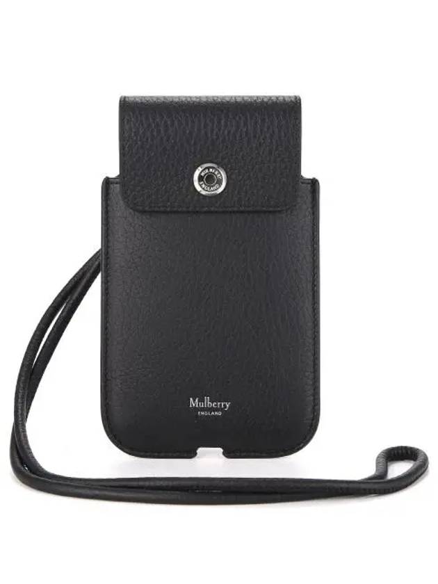 Heavy Grain City Phone Pouch Bag Black - MULBERRY - BALAAN 1