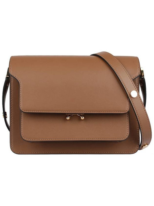 Trunk Medium Calfskin Shoulder Bag Brown - MARNI - BALAAN 2