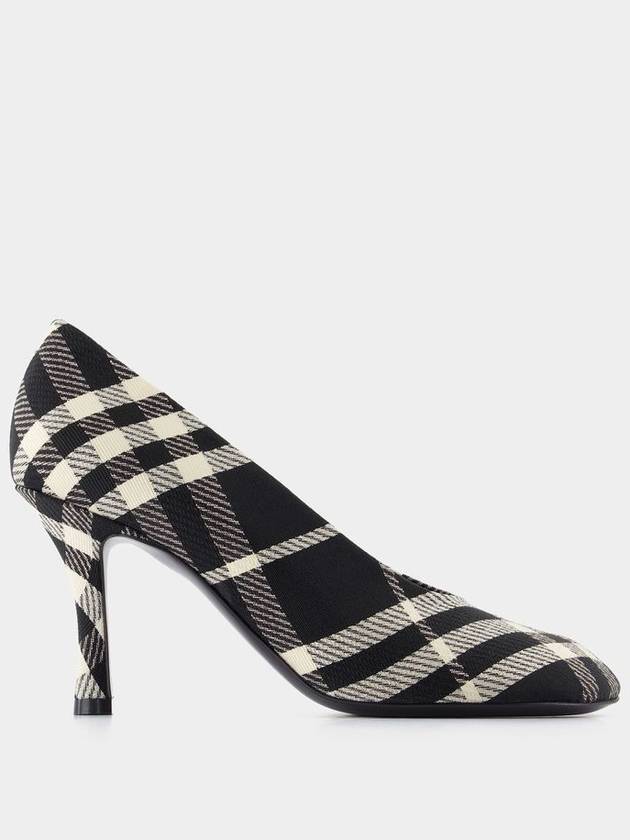 Baby Check Pumps Heel Black - BURBERRY - BALAAN 2