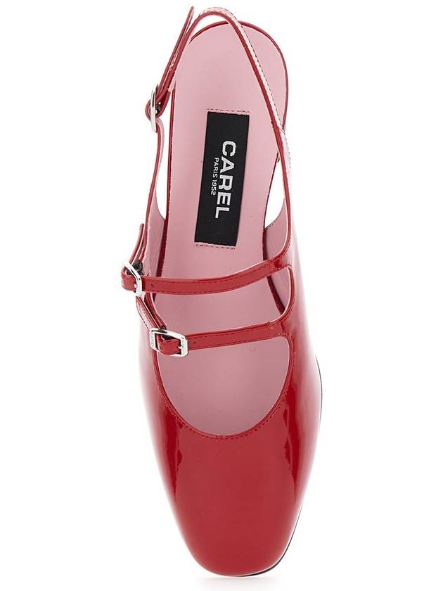 'Peche' Red Mary Jane Pumps In Patent Leather Woman - CAREL - BALAAN 4