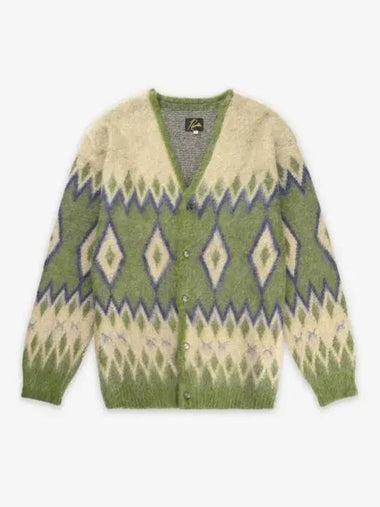 Diamond mohair cardigan olive PU310OLIVE - NEEDLES - BALAAN 1