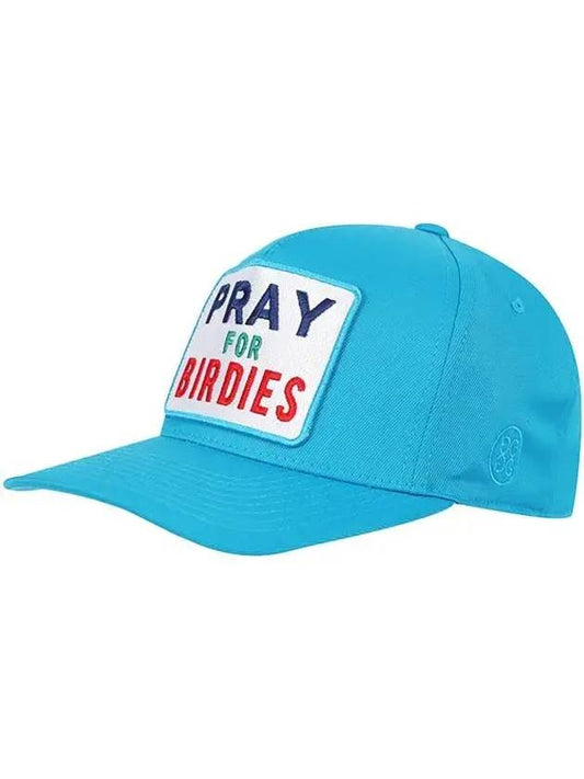 Play For Buddies Patch Stretch Twill Ball Cap Blue - G/FORE - BALAAN 1