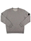 Light Fleece Crew Neck Sweatshirt Grey - CP COMPANY - BALAAN 2