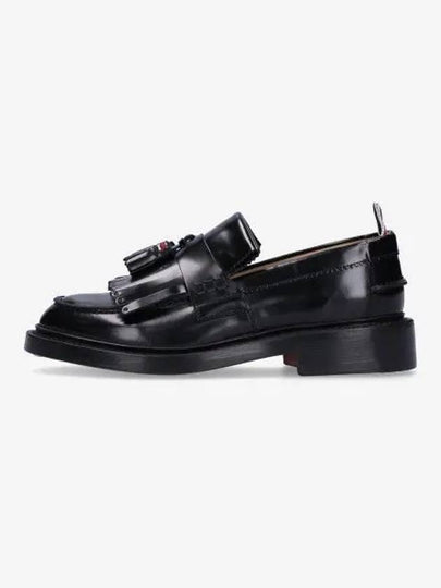 Tassel Trimmed Patent Calf Leather Loafers Black - THOM BROWNE - BALAAN 2