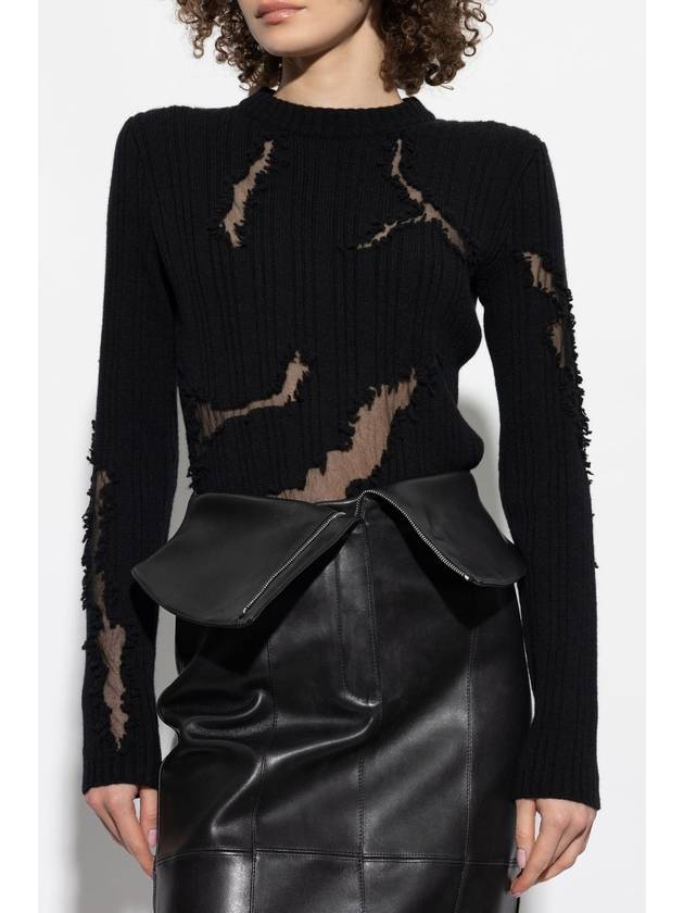 Alexander McQueen Wool Sweater, Women's, Black - ALEXANDER MCQUEEN - BALAAN 3