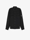 Resin Linen Lens Button Twin Pocket Long Sleeve Shirt Black - CP COMPANY - BALAAN 2