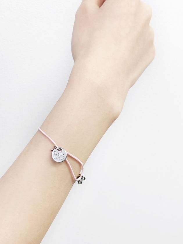 Ribbon Silver Wire Bracelet Pink 4VDIA30968 - DIOR - BALAAN 6