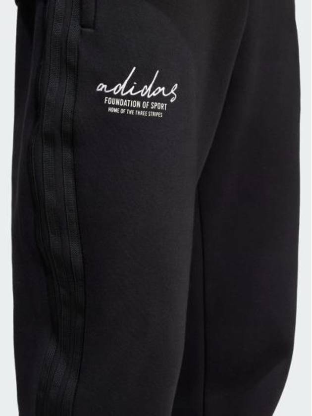 Brand Love Fleece Track Pants Black - ADIDAS - BALAAN 3