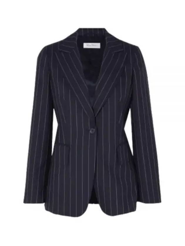 Galosce Pinstripe Blazer Jacket Black - MAX MARA - BALAAN 1