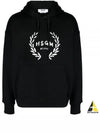 Milano Logo Print Cotton Hoodie Black - MSGM - BALAAN 2