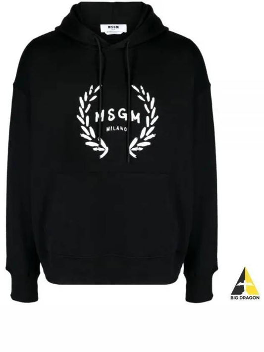 logo print hoodie black - MSGM - BALAAN 2