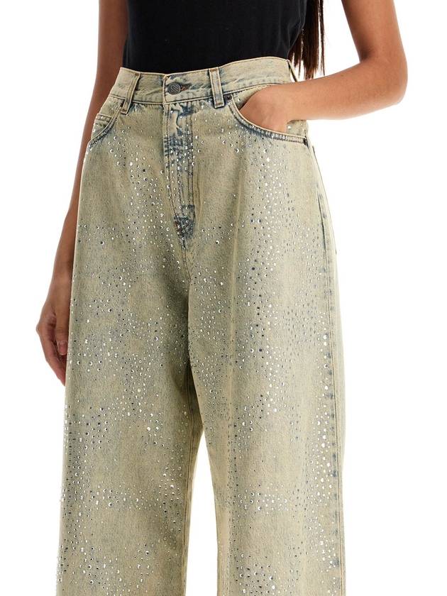 wide leg jeans with rhinestones - GIUSEPPE DI MORABITO - BALAAN 4