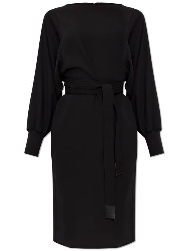 Emporio Armani Dress With Belt, Women's, Black - EMPORIO ARMANI - BALAAN 1