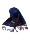 Wool Tartan Muffler Blue - MARNI - BALAAN 11