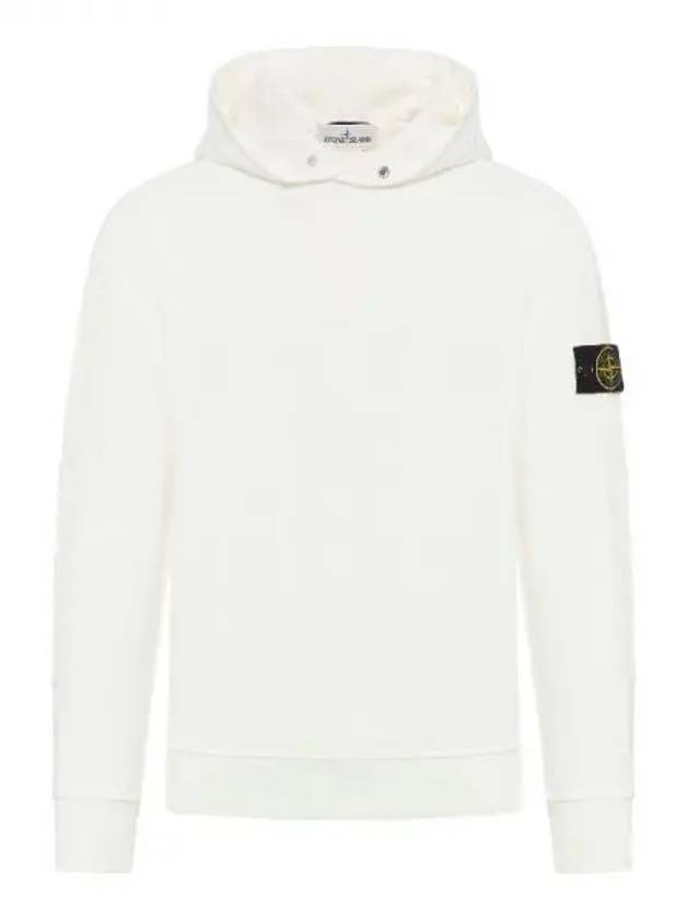 Compass Badge Cotton Hoodie White - STONE ISLAND - BALAAN 2