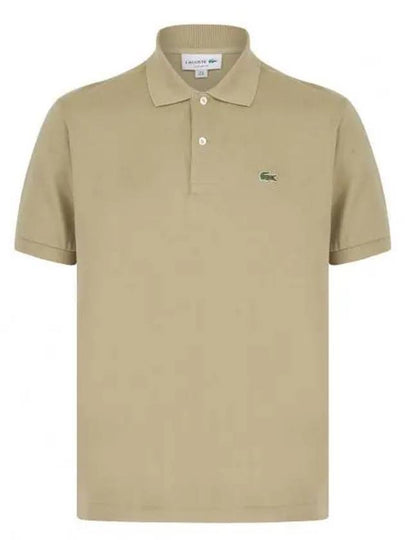 Men's Logo Classic Fit Cotton Short Sleeve Polo Shirt Beige - LACOSTE - BALAAN 2