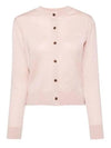 Baby Fox Patch Regular Cardigan Pink - MAISON KITSUNE - BALAAN 2