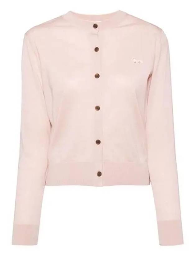 Baby Fox Patch Regular Cardigan Pink - MAISON KITSUNE - BALAAN 2