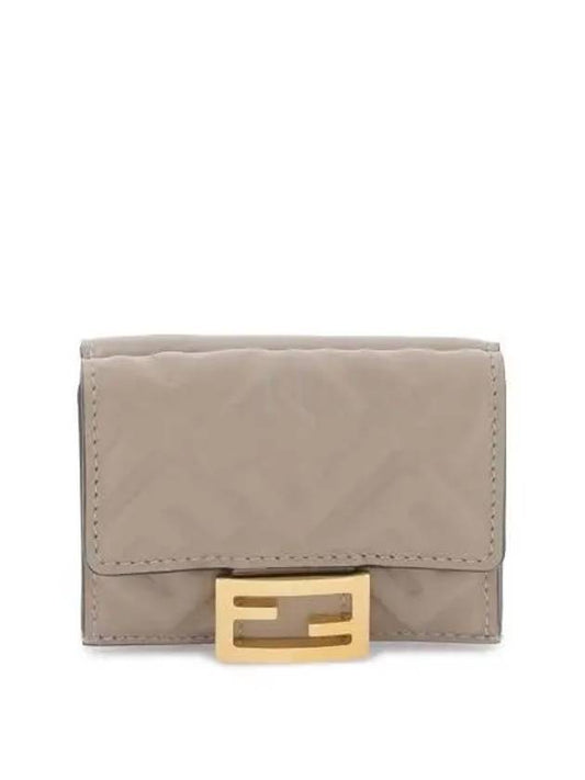 FF Baguette Flap Card Half Wallet Beige - FENDI - BALAAN 2