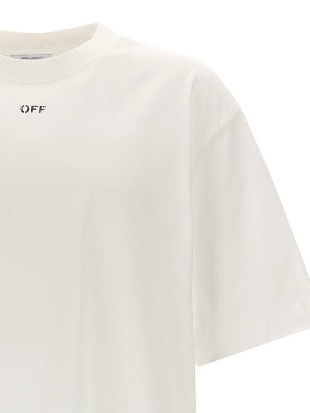 Logo Cotton Jersey Short Sleeve T-Shirt White - OFF WHITE - BALAAN 4