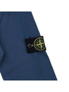 Logo Patch Knit Top Blue - STONE ISLAND - BALAAN 6