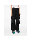 Y 3 Women s Pants Denim Drawstring Wide Cargo IN4373 BLACK - Y-3 - BALAAN 4