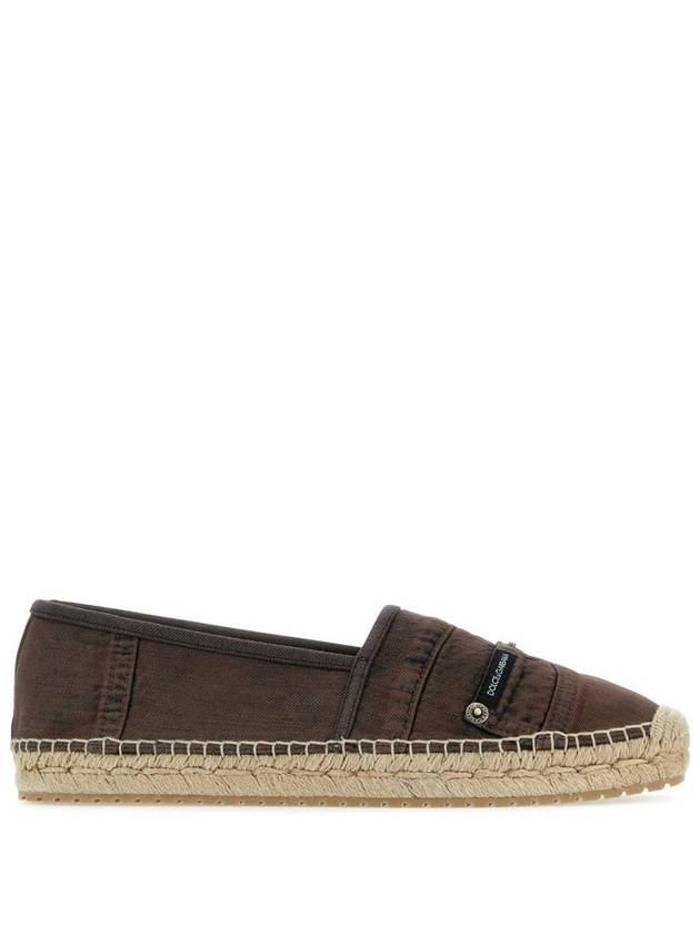 logo patch denim espadrilles brown - DOLCE&GABBANA - BALAAN 2