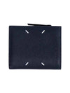 Stitch Logo Zipper Half Wallet Slate Blue - MAISON MARGIELA - BALAAN 1