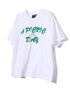 Picnic Day Tea Cotton Short Sleeve T-shirt White - BYL - BALAAN 2