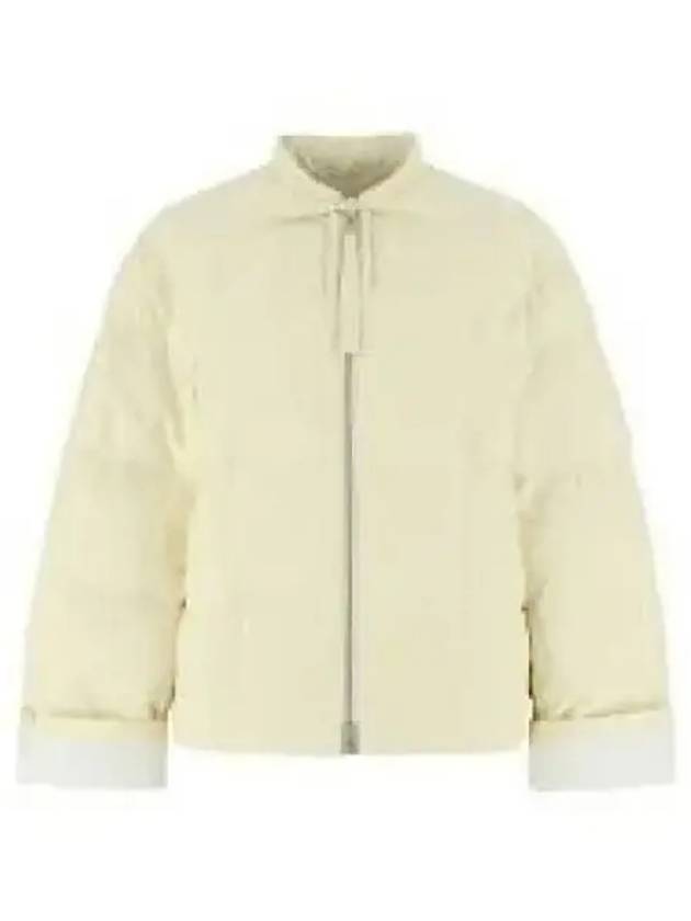 Recycled Fabric Padded Jacket Light Beige - JIL SANDER - BALAAN 2