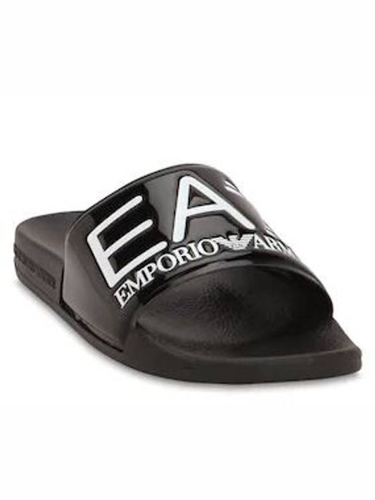 EA7 Emporio Armani Logo Rubber Slide Sandals - EMPORIO ARMANI - BALAAN 2