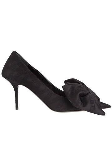 Ribbon Pumps Heel Black - BALENCIAGA - BALAAN.