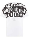 Punk Logo Print Short Sleeve T-Shirt White - ALEXANDER MCQUEEN - BALAAN 2