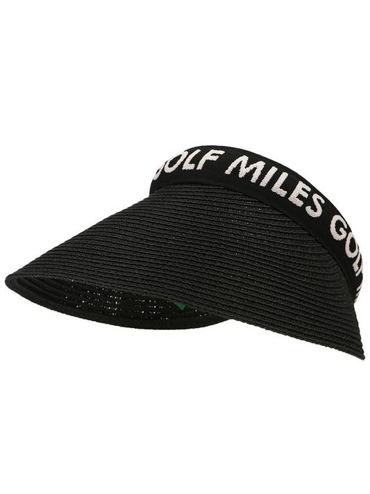 Raffia sun cap sun visorblack - MILESANDMILESANDMILES - BALAAN 1