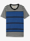 Men's Striped Short Sleeve T-Shirt Blue - BURBERRY - BALAAN 3