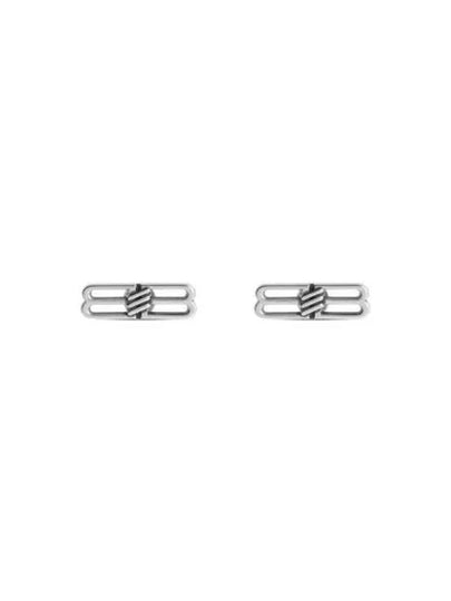 Women's BB Icon Earrings Silver - BALENCIAGA - BALAAN 2